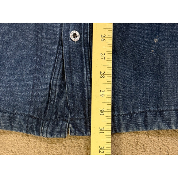 Vtg Harley Davidson Denim Jacket Mens Button Up Quilted Lining Size XLT Tall - Picture 8 of 8
